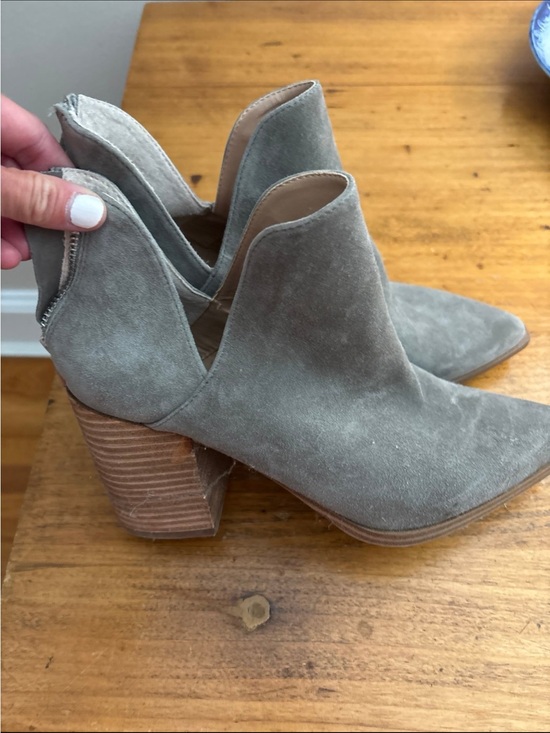 Steve Madden Shoes - Steve Madden Gray Suede V-Cut Ankle Booties